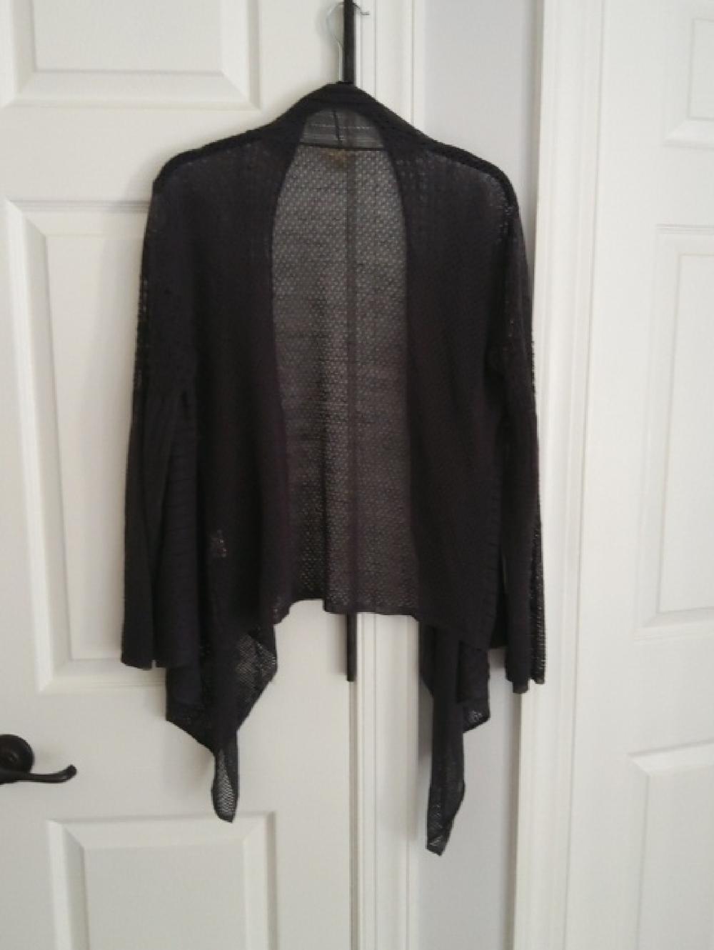 EILEEN FISHER💥Nwot💥Charcoal Gray Open-Front Knit Cardigan - Picture 4 of 5